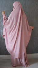 Load image into Gallery viewer, Two piece sheen Jilbab Pink
