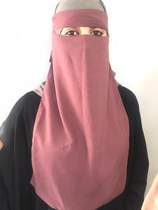 Luxury One layer Niqab Tan