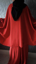 Load image into Gallery viewer, Two piece abaya nour red
