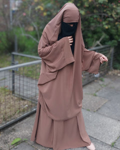 Two piece jilbab with kimono sleeves