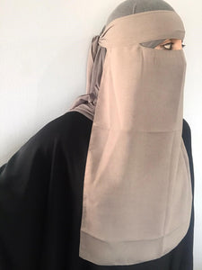 Luxury One layer Niqab Black