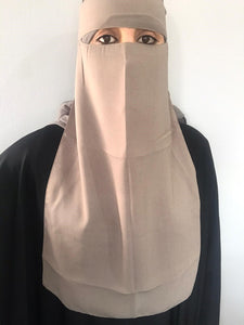 Luxury One layer Niqab Light Purple